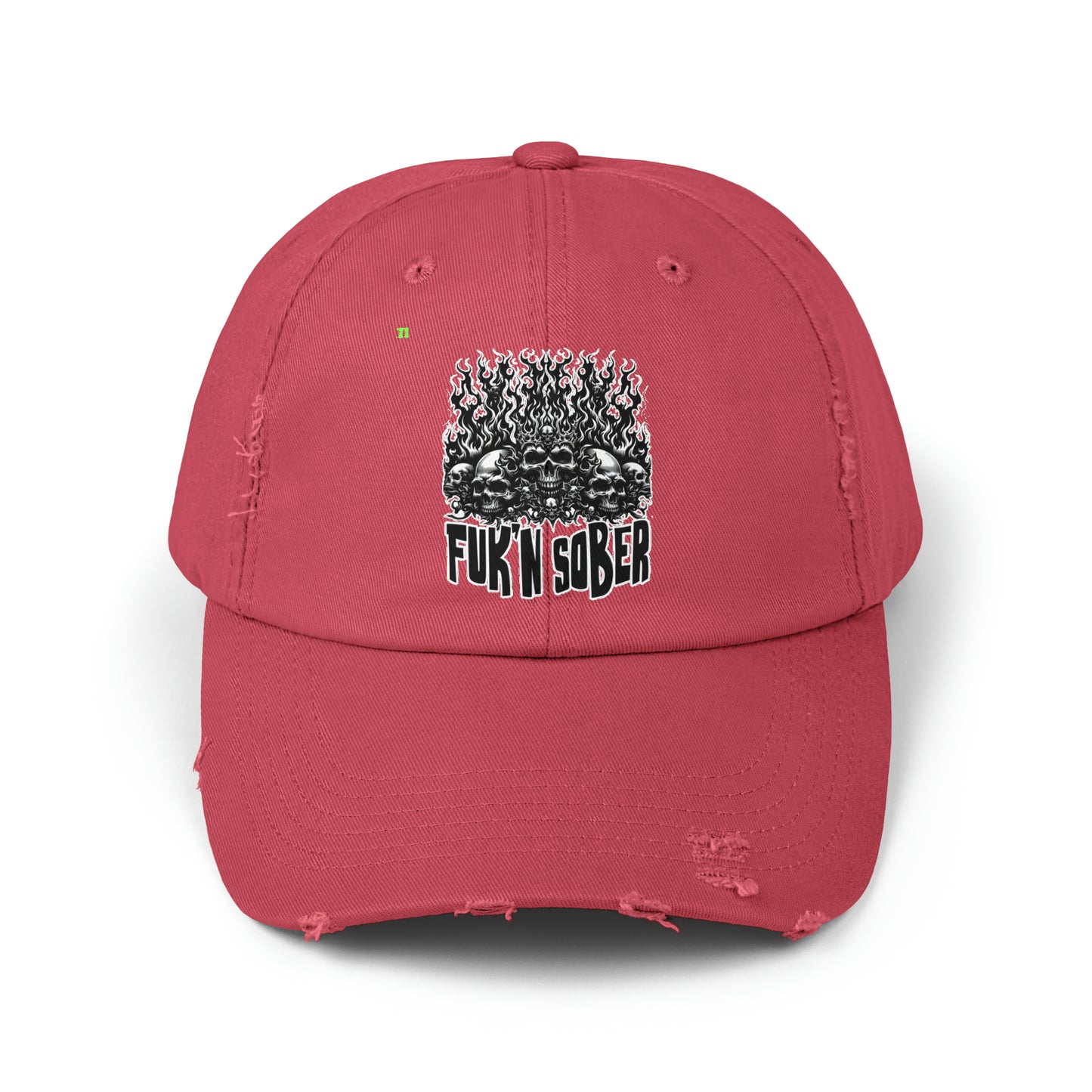 Fuk'n Sober Unisex Distressed Cap