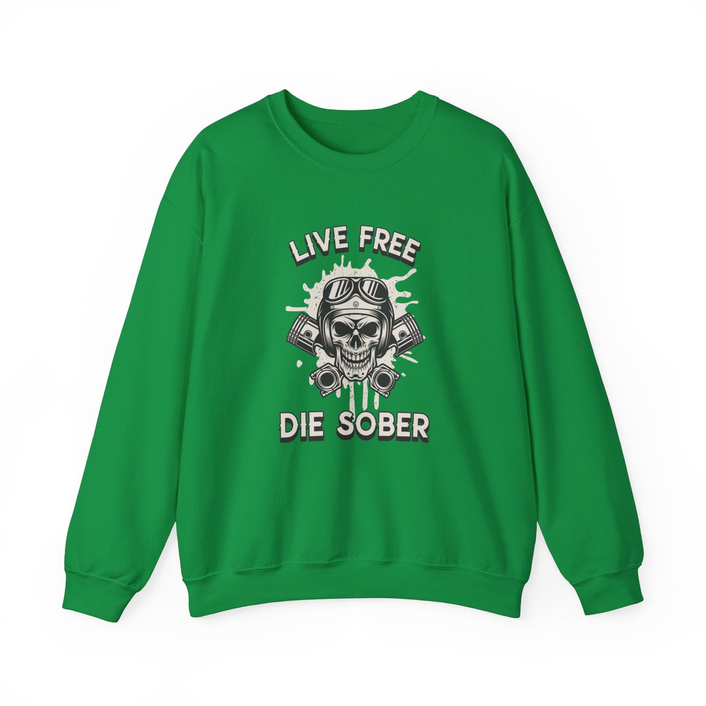 Live Free Die Sober Unisex Heavy Blend™ Crewneck Sweatshirt