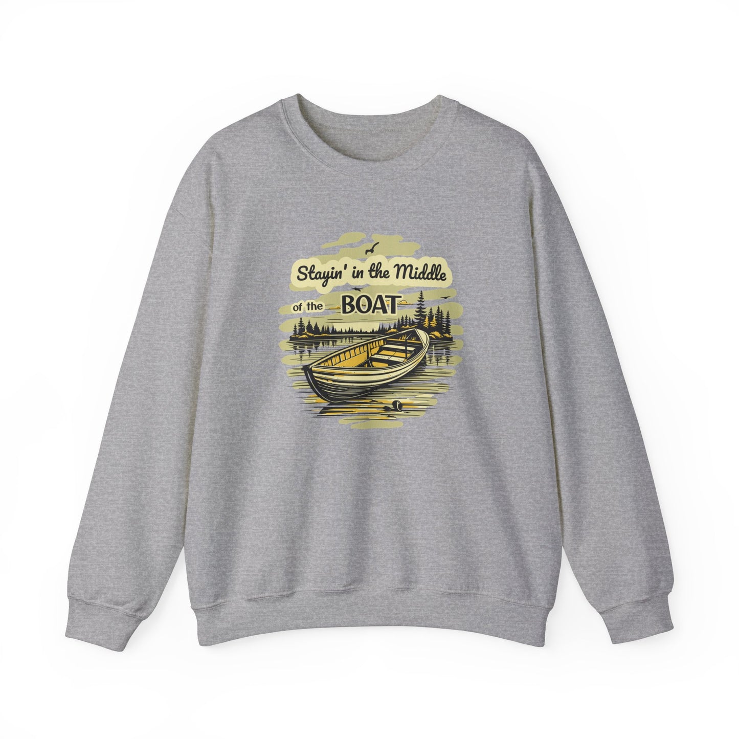 Middle of the Boat Unisex Heavy Blend™ Crewneck Sweatshirt