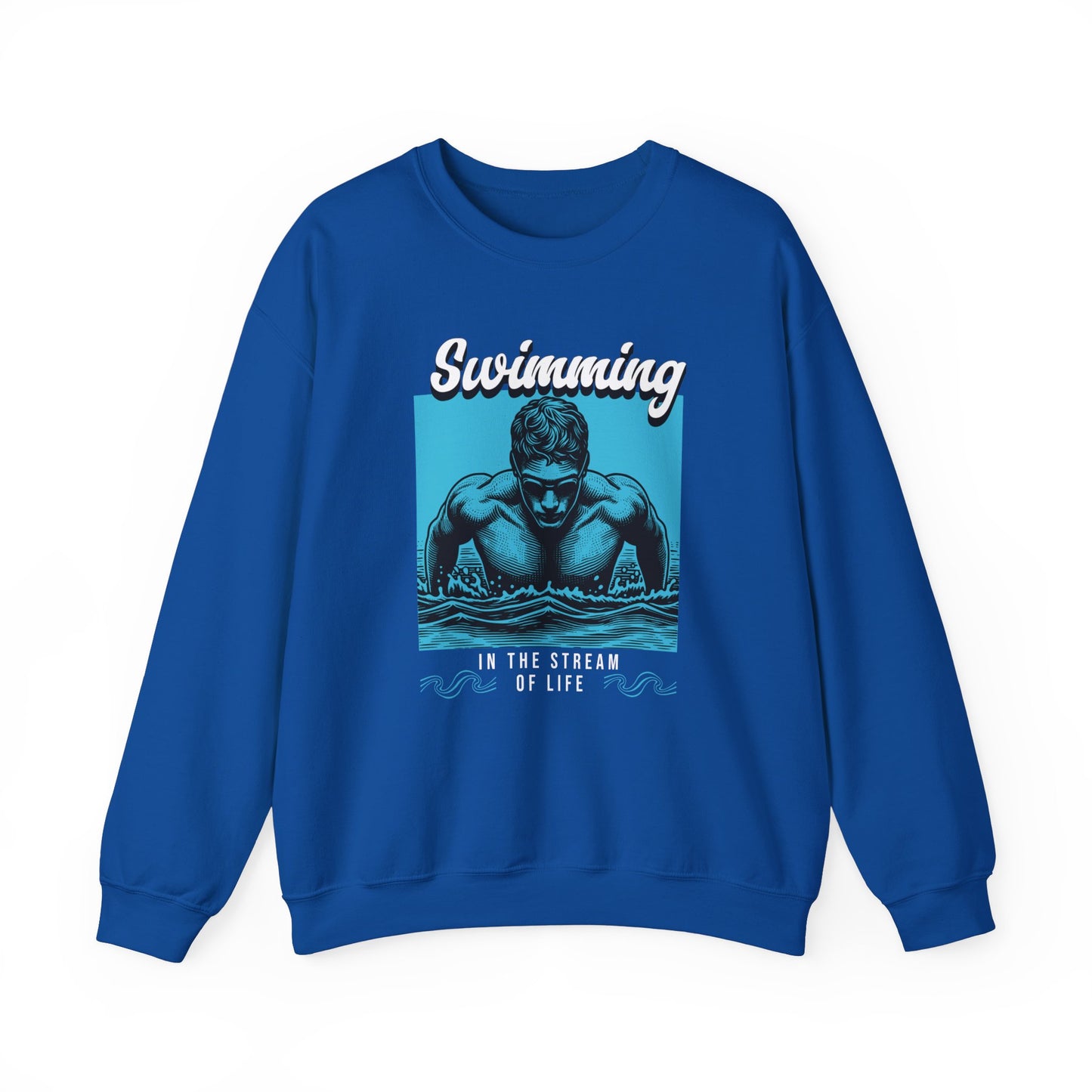 Swimming in the Stream of Life Unisex Heavy Blend™ Crewneck Sweatshirt