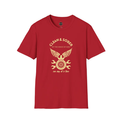 Clean and Sober by the Grace of God Unisex Softstyle T-Shirt
