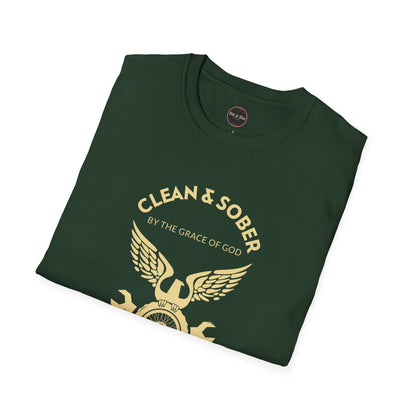 Clean and Sober by the Grace of God Unisex Softstyle T-Shirt