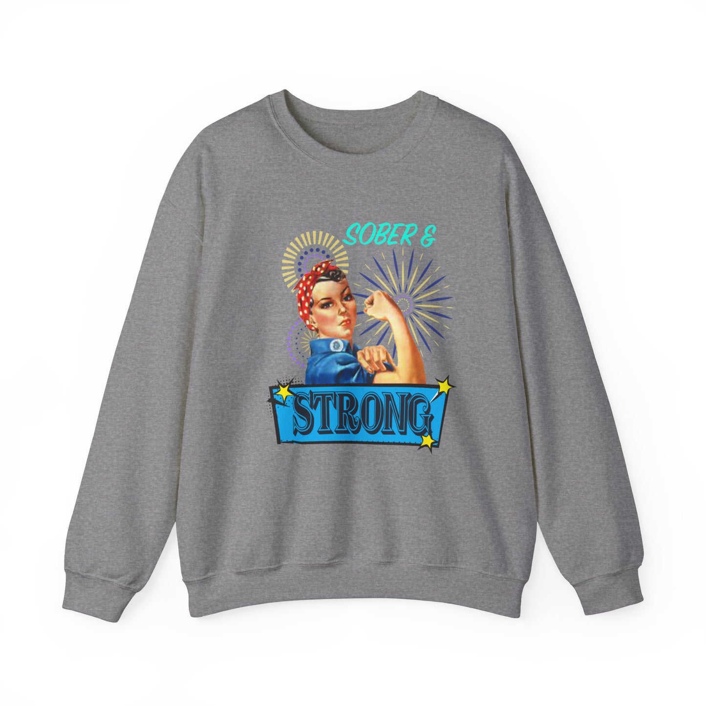 Sober & Strong Vintage Unisex Heavy Blend™ Crewneck Sweatshirt