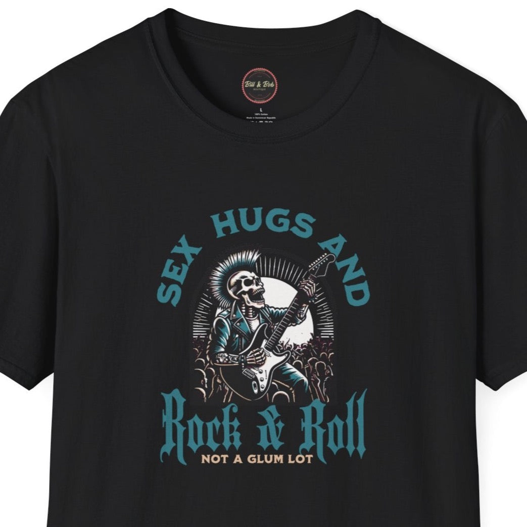 Sex Hugs and Rock and Roll Unisex Softstyle T-Shirt