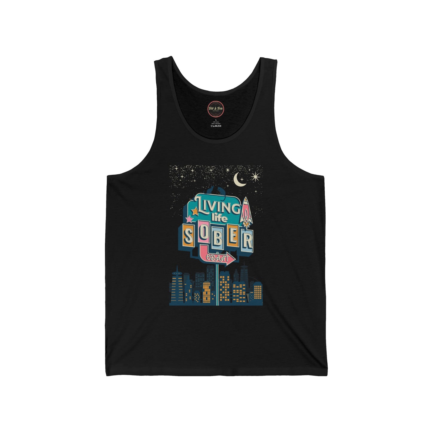 Living Life Sober Unisex Jersey Tank