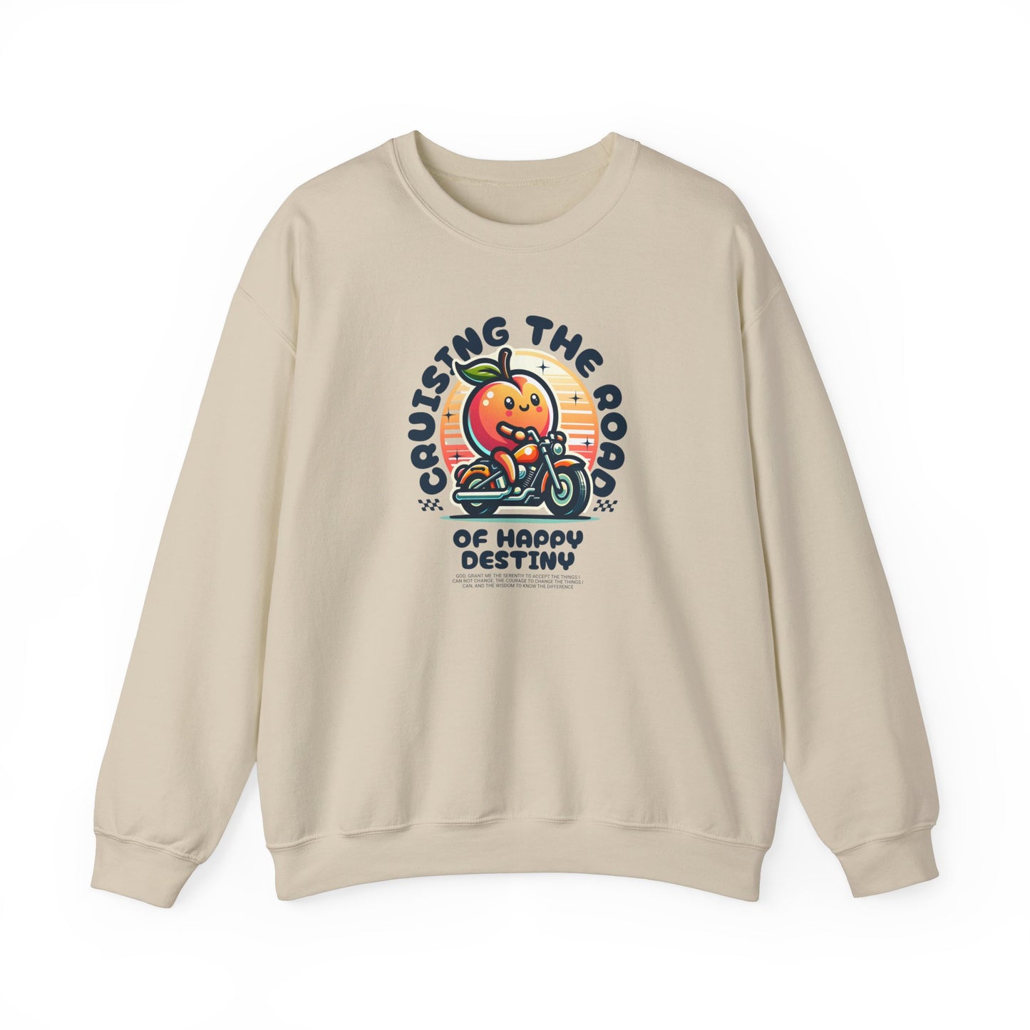 Cruising the Road of Happy Destiny Unisex Heavy Blend™ Crewneck Sweatshirt