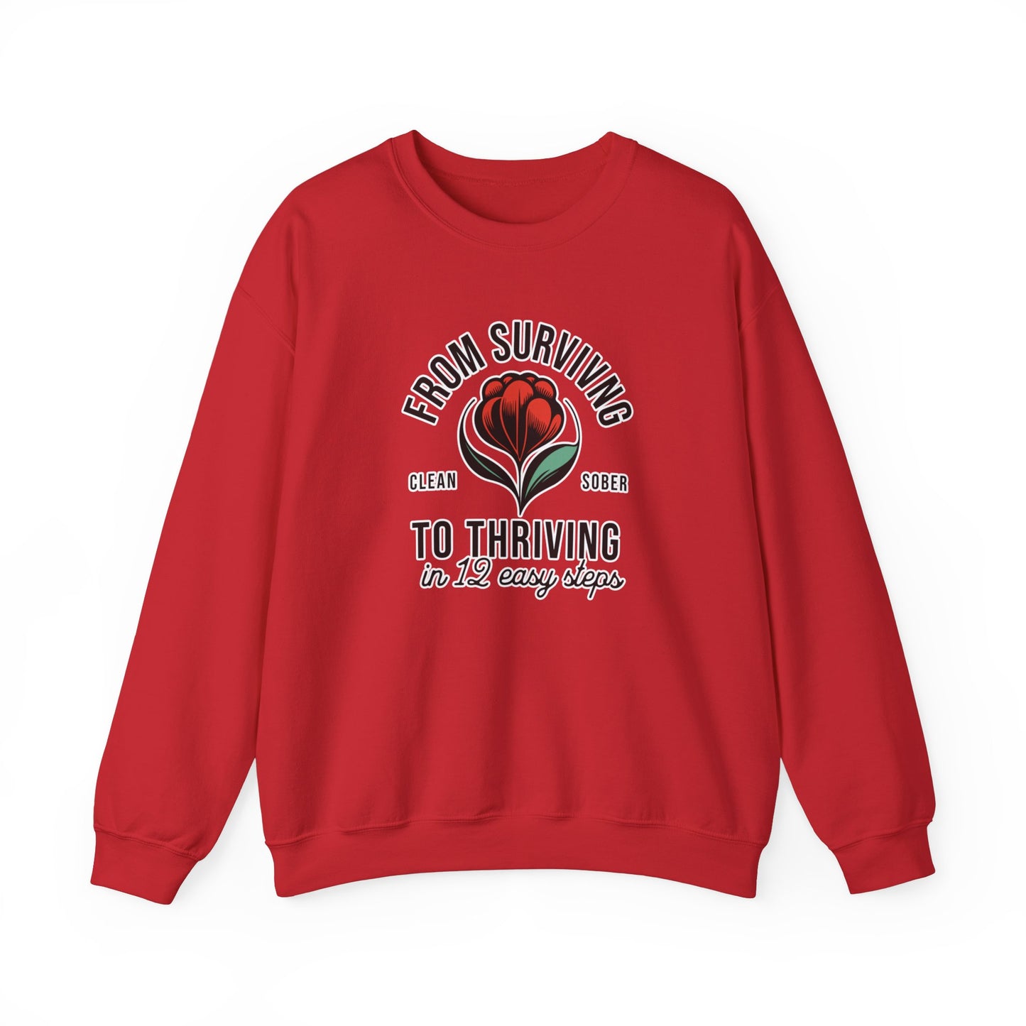 From Surviving to Thriving Unisex Heavy Blend™ Crewneck Sweatshirt