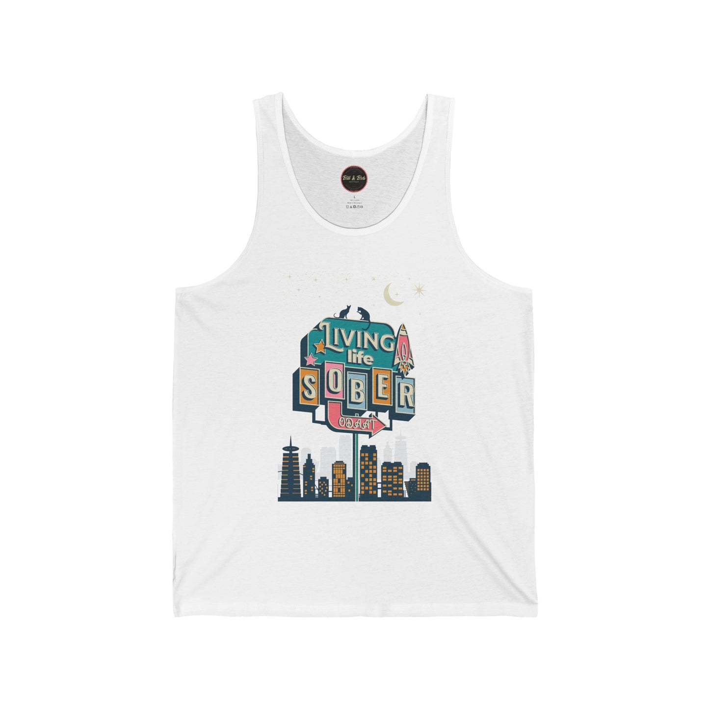 Living Life Sober Unisex Jersey Tank