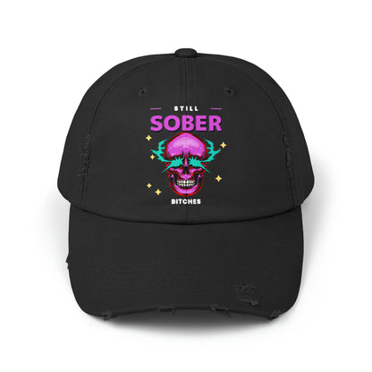 Still Sober Bitches Unisex Distressed Cap