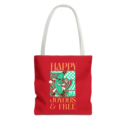 Happy Joyous and Free Tote Bag (AOP)