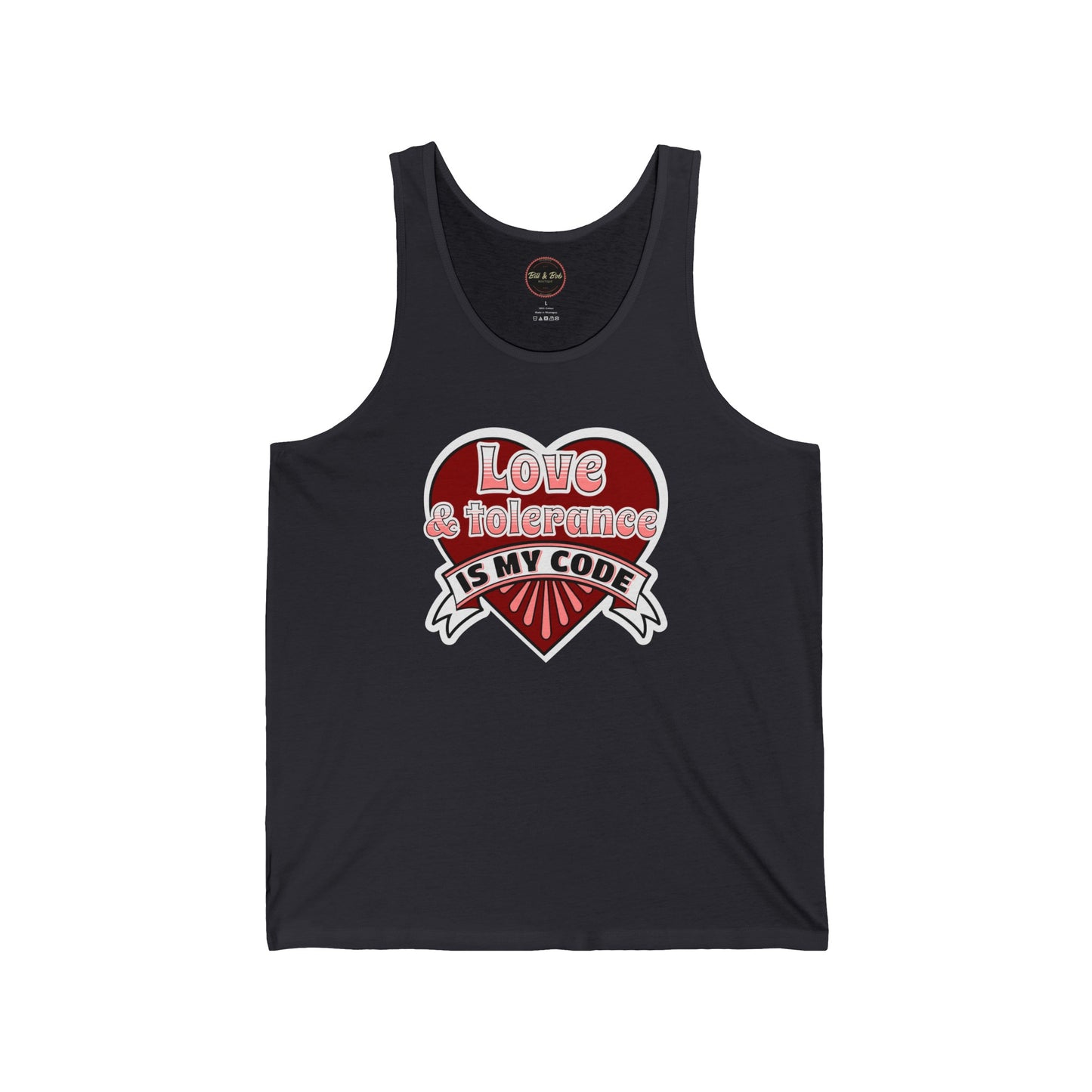 Love and Tolerance Unisex Jersey Tank