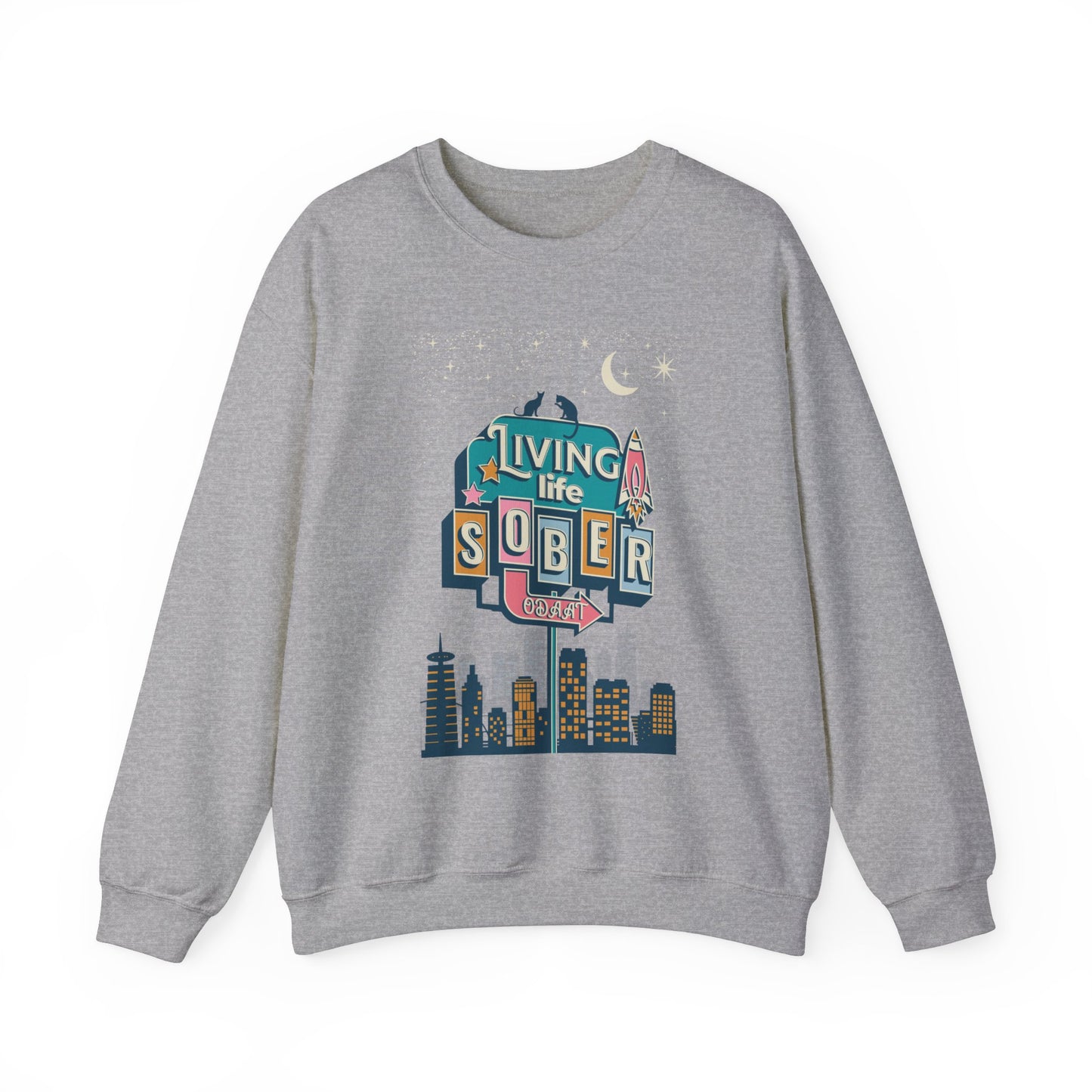 Living Life Sober Unisex Heavy Blend™ Crewneck Sweatshirt