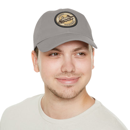 Trainwreck Dad Hat with Leather Patch (Round)
