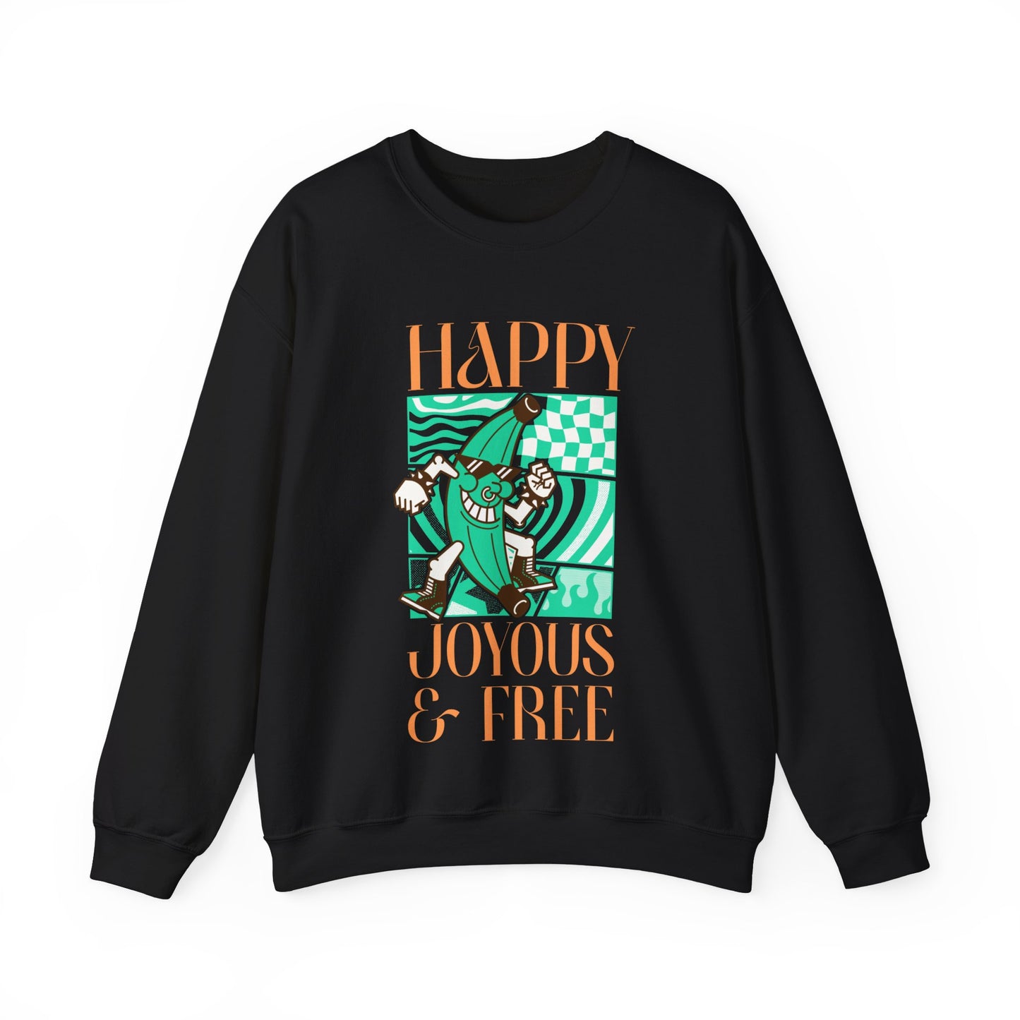 Happy Joyous and Free Unisex Heavy Blend™ Crewneck Sweatshirt