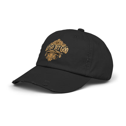 Let Go Let God Unisex Distressed Cap