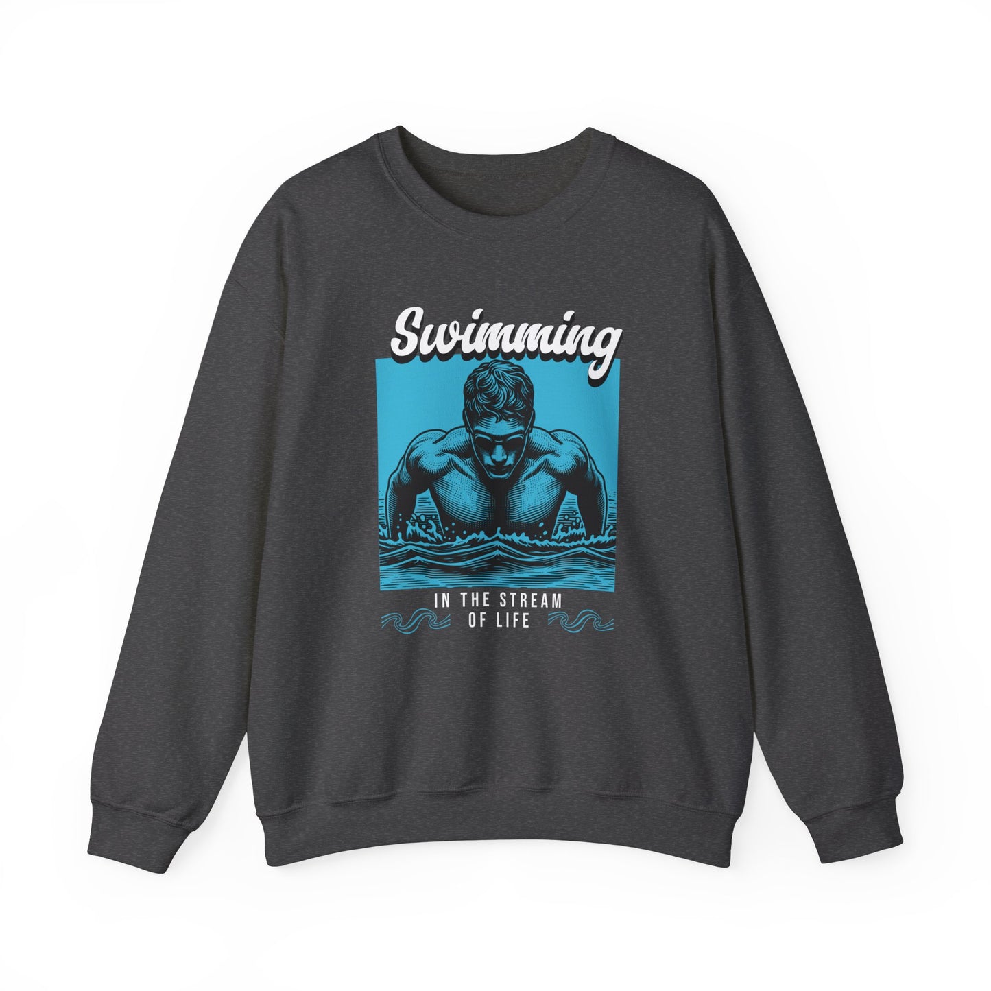 Swimming in the Stream of Life Unisex Heavy Blend™ Crewneck Sweatshirt