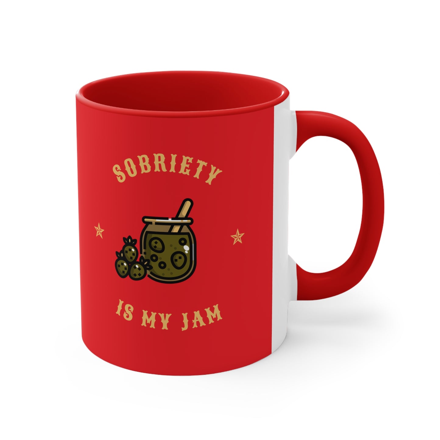 Sobriety is my Jam Accent Coffee Mug, 11oz