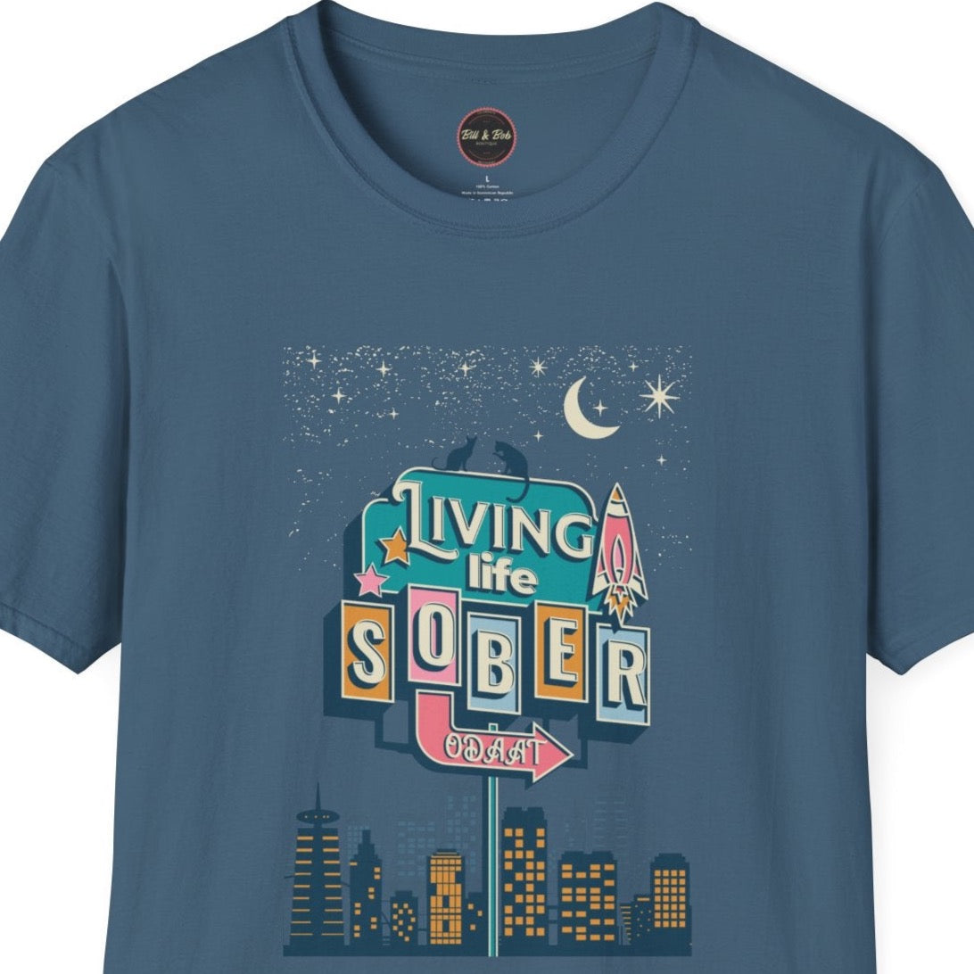 Living Life Sober Unisex Softstyle T-Shirt