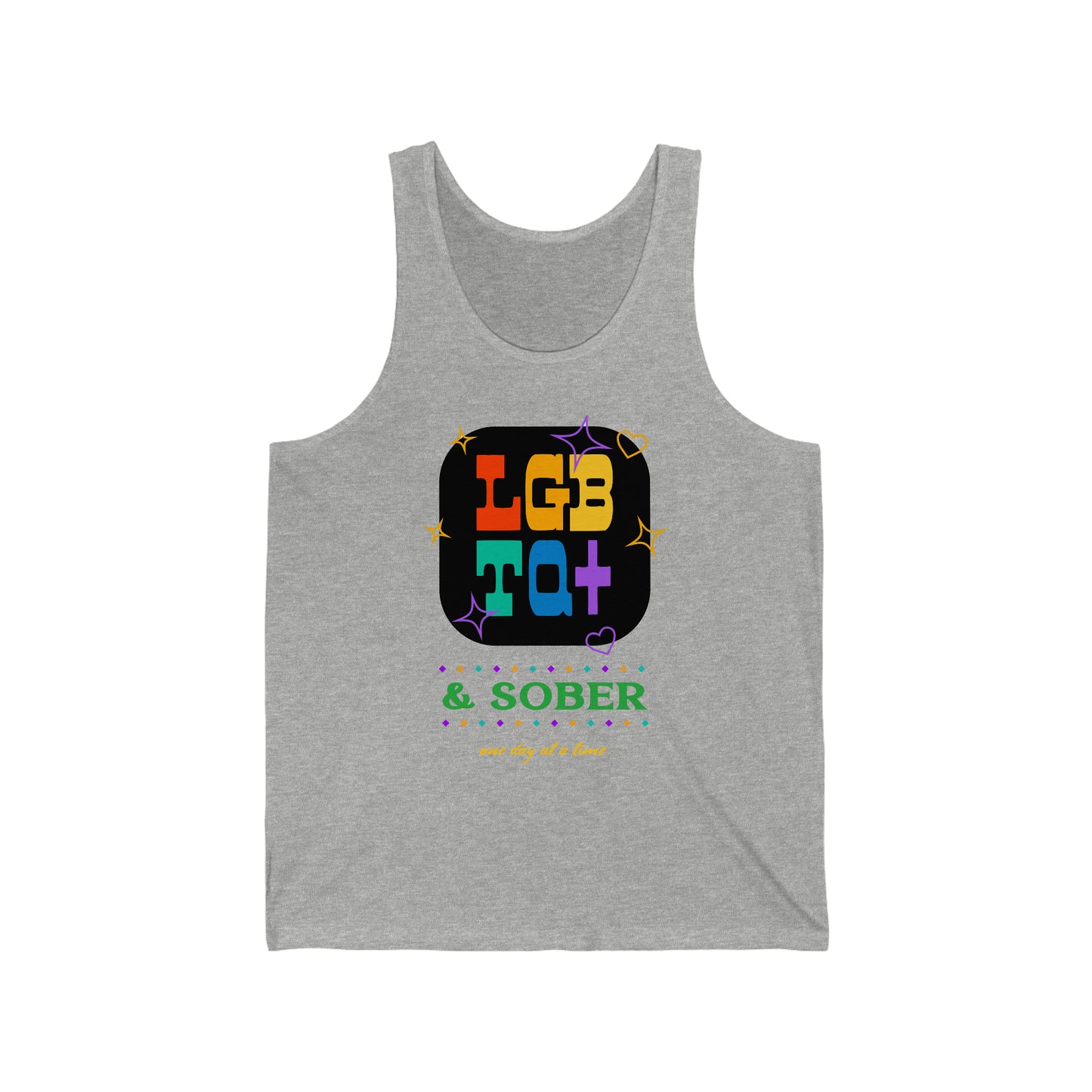 LGBT+ and Sober Unisex Jersey Tank