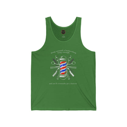 Hang Around a Barbershop Unisex Jersey Tank