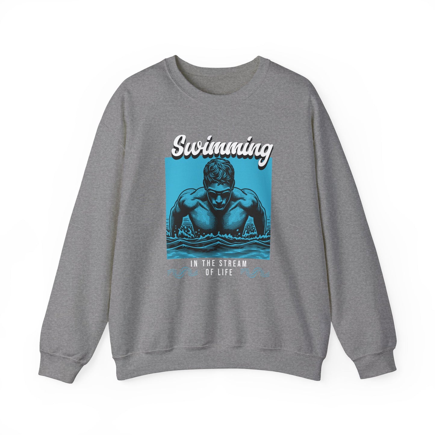 Swimming in the Stream of Life Unisex Heavy Blend™ Crewneck Sweatshirt