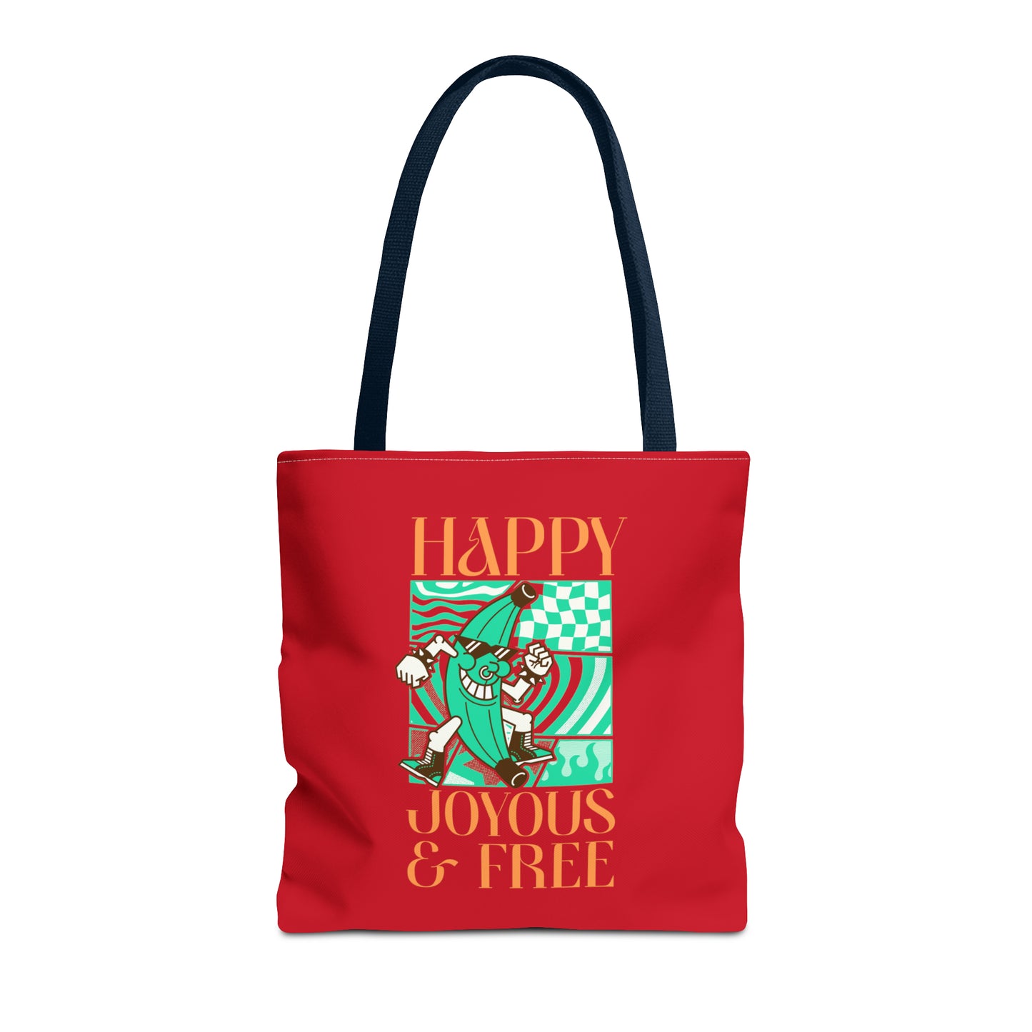 Happy Joyous and Free Tote Bag (AOP)