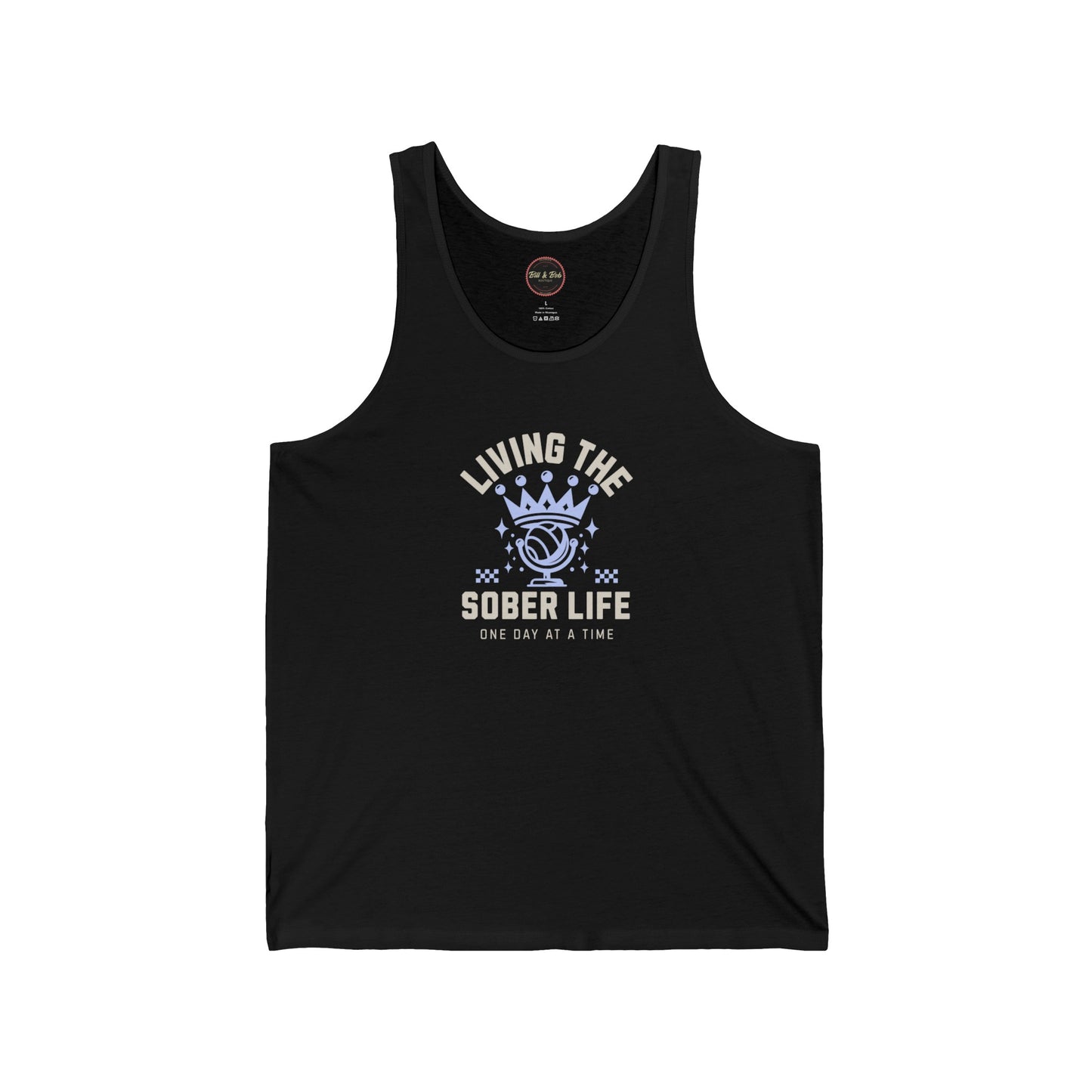 Living the Sober Life Unisex Jersey Tank