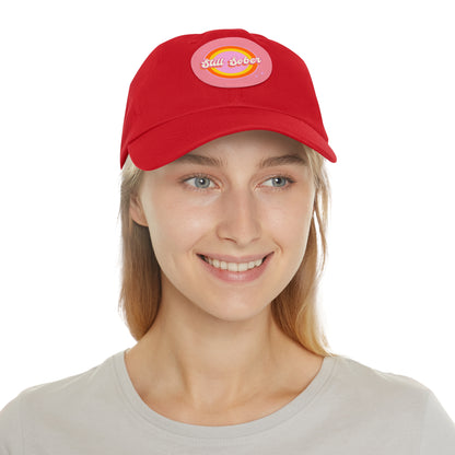 Still Sober Dad Hat with Leather Patch (Round)
