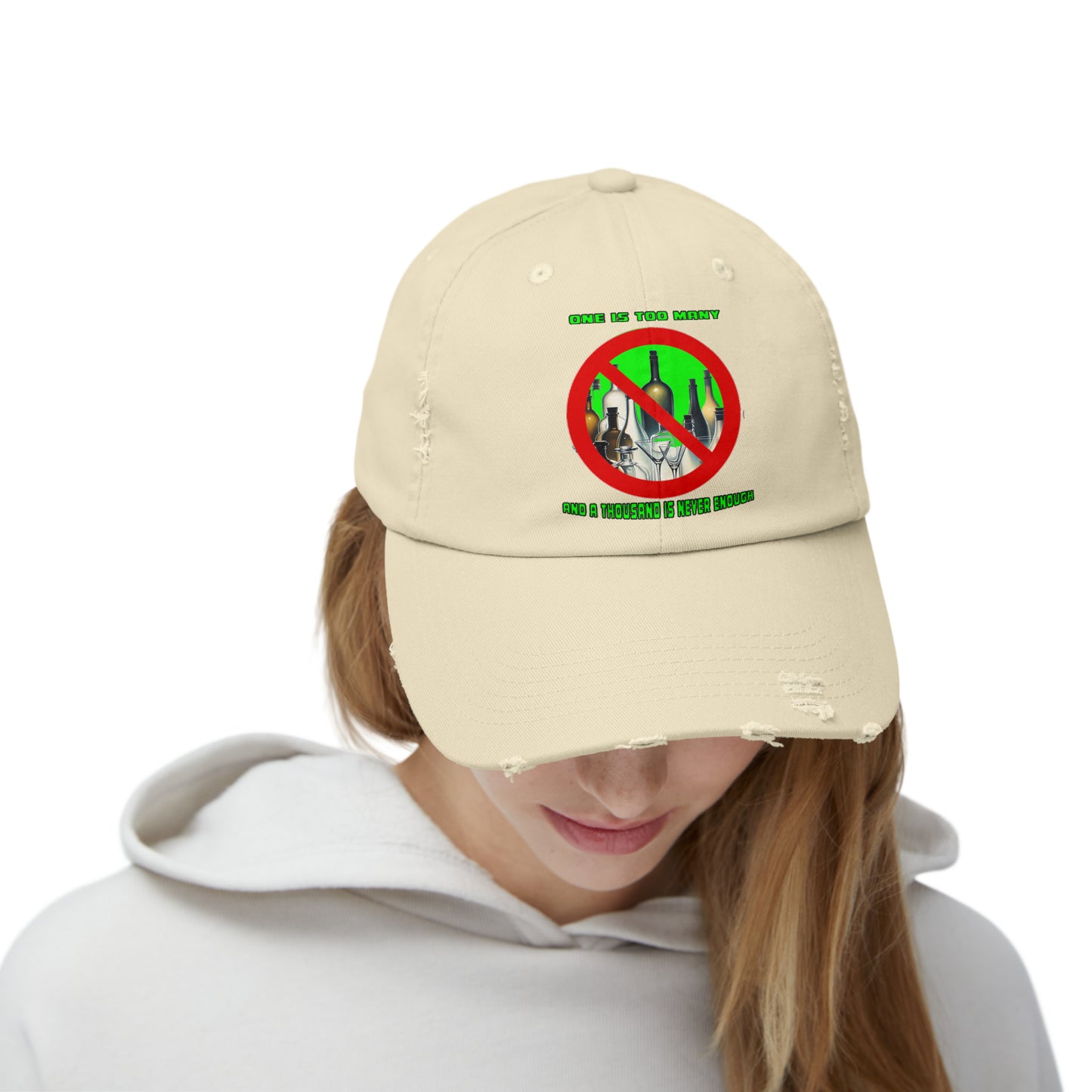 One is Too Many Unisex Distressed Cap
