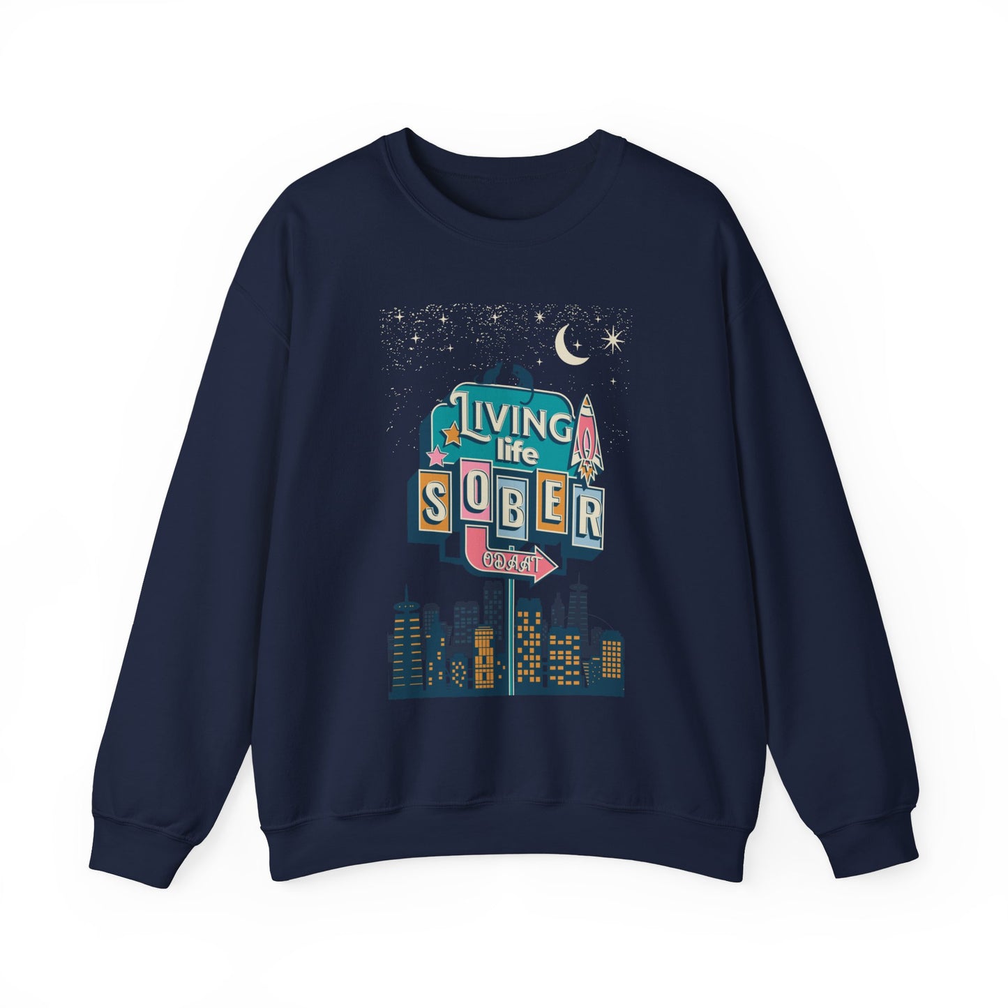 Living Life Sober Unisex Heavy Blend™ Crewneck Sweatshirt