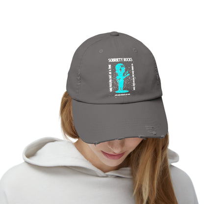 Sobriety Rocks Unisex Distressed Cap