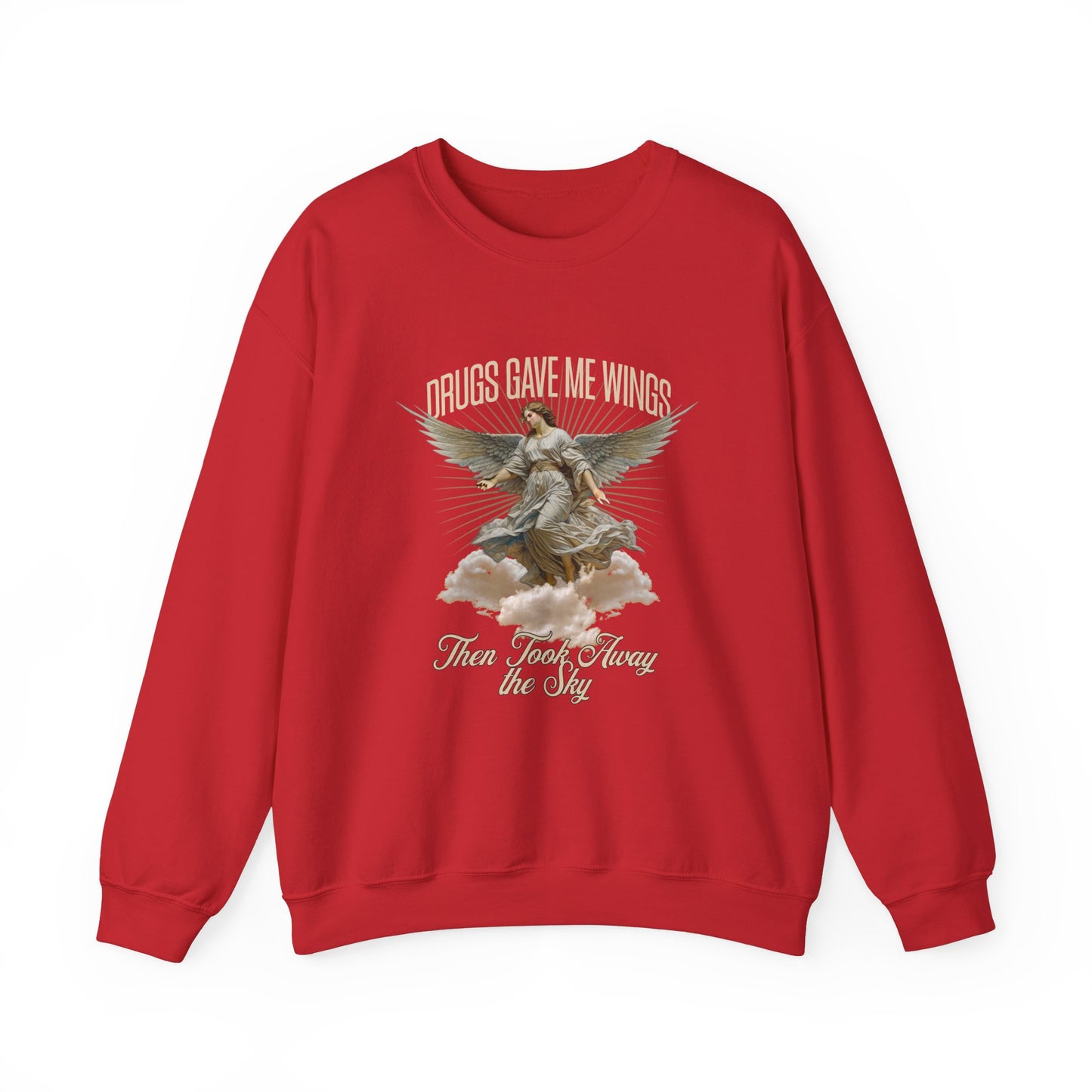 Drugs Gave Me Wings Unisex Heavy Blend™ Crewneck Sweatshirt