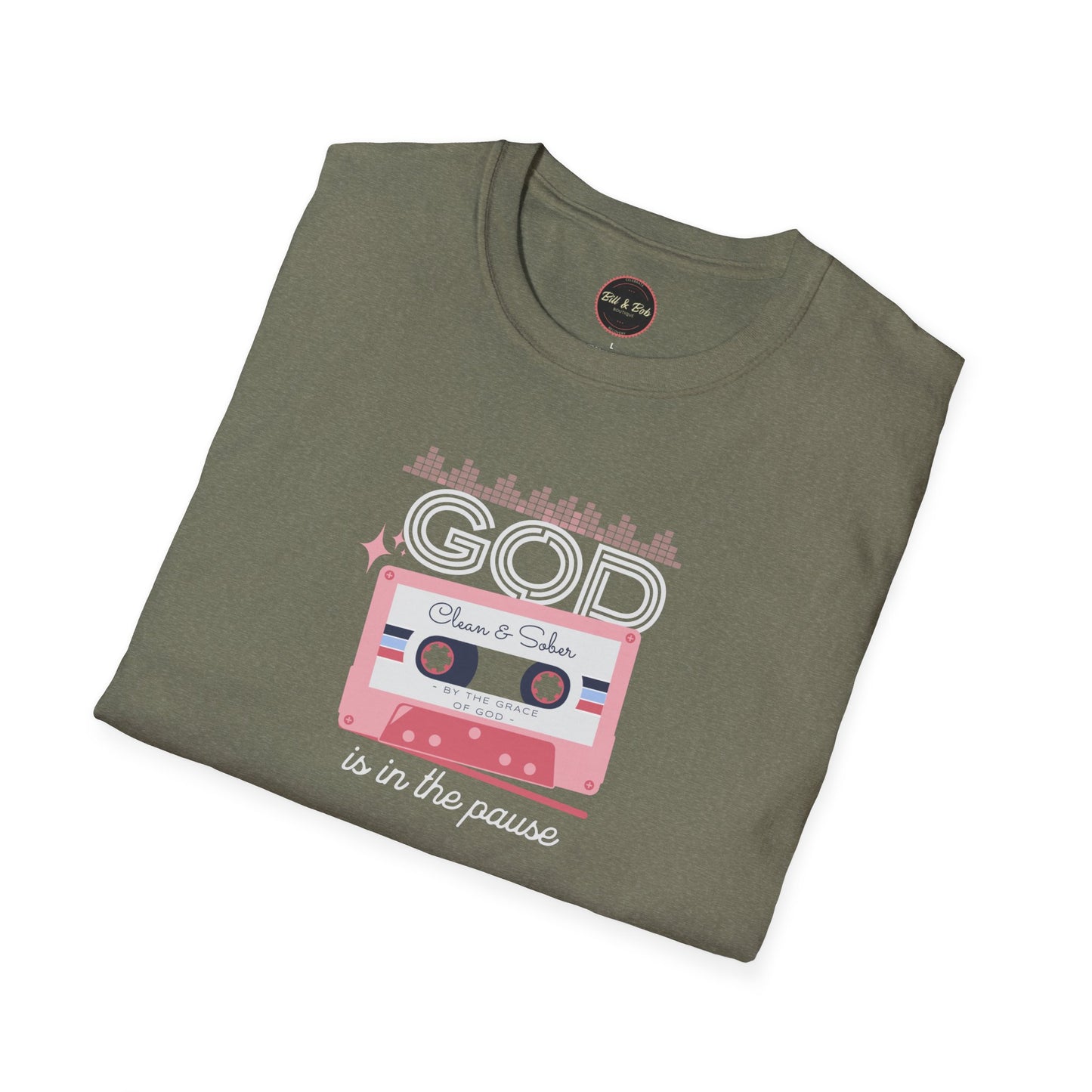 God is in the Pause Unisex Softstyle T-Shirt