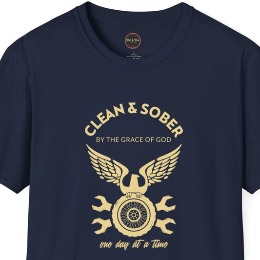 Clean and Sober by the Grace of God Unisex Softstyle T-Shirt