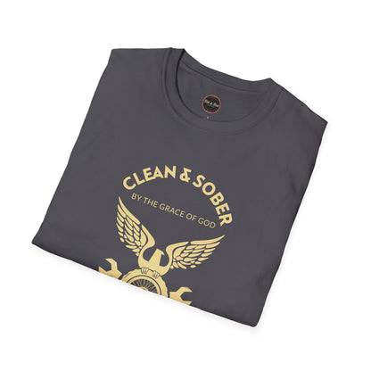 Clean and Sober by the Grace of God Unisex Softstyle T-Shirt