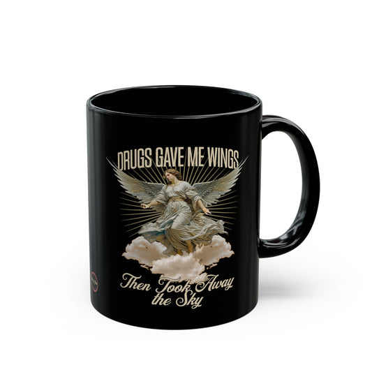 Drugs Gave Me Wings Black Mug (11oz, 15oz)