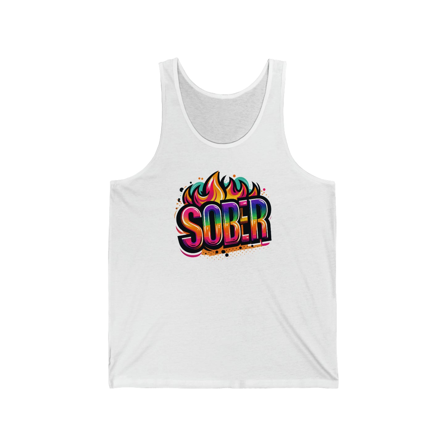 Sober Flames Unisex Jersey Tank