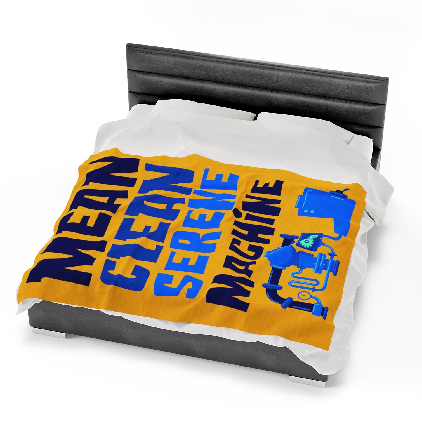 Mean Clean Serene Machine Velveteen Plush Blanket