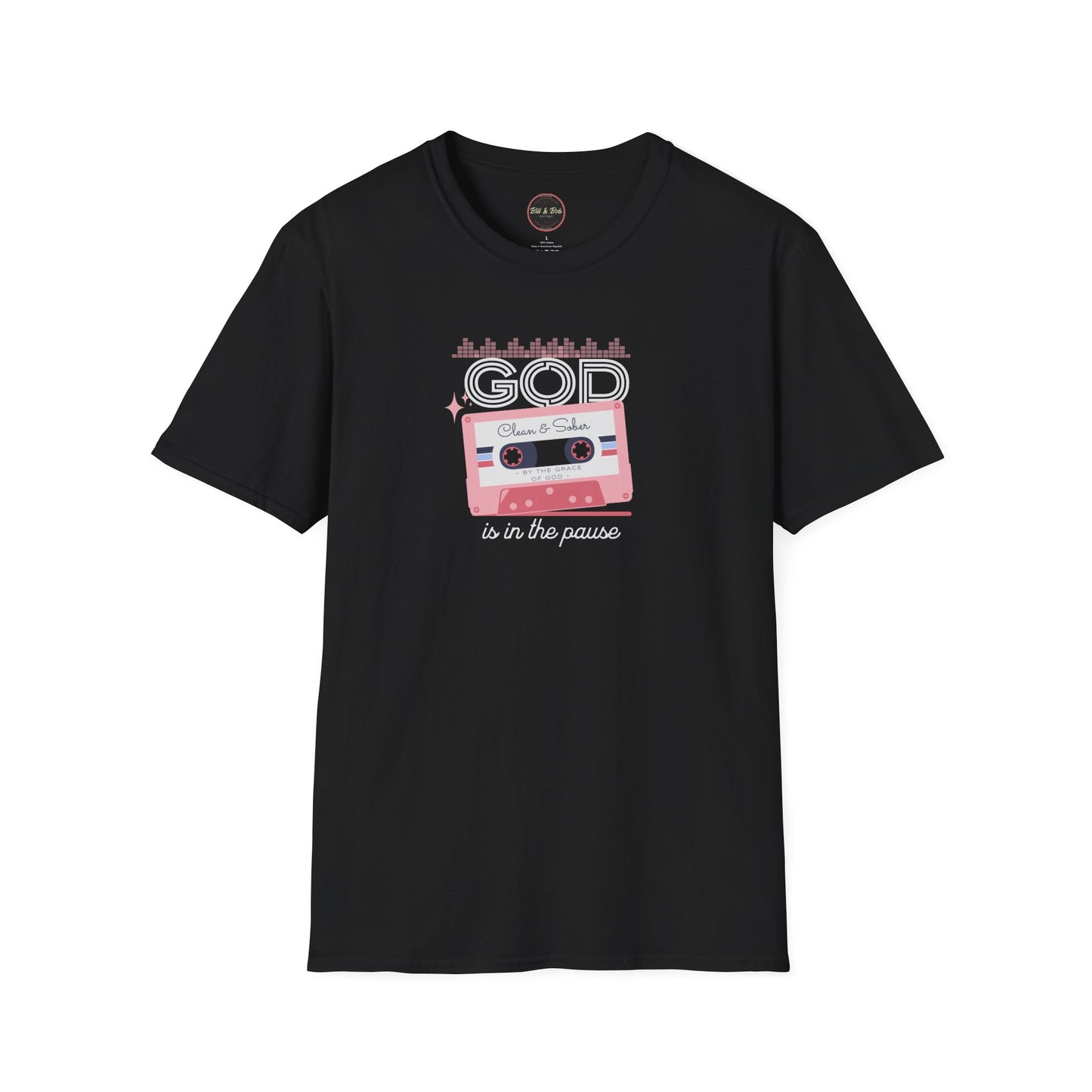 God is in the Pause Unisex Softstyle T-Shirt