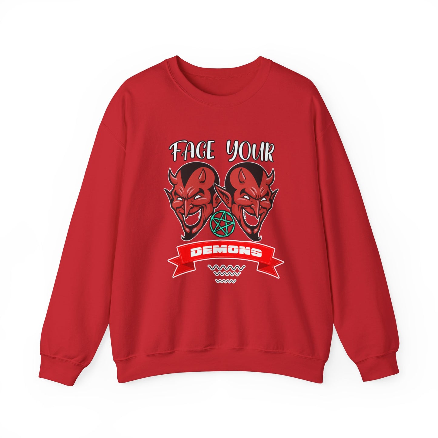 Face Your Demons Unisex Heavy Blend™ Crewneck Sweatshirt