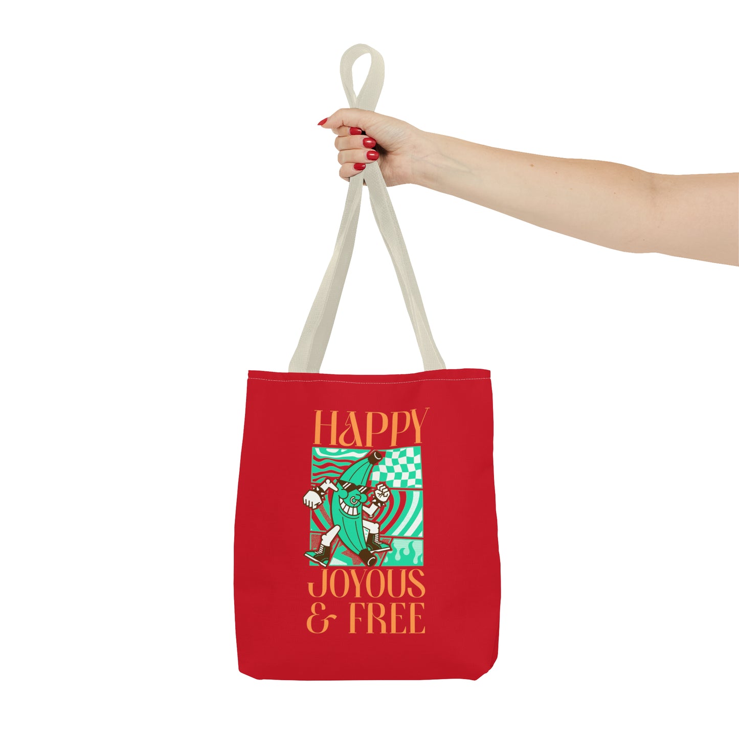 Happy Joyous and Free Tote Bag (AOP)