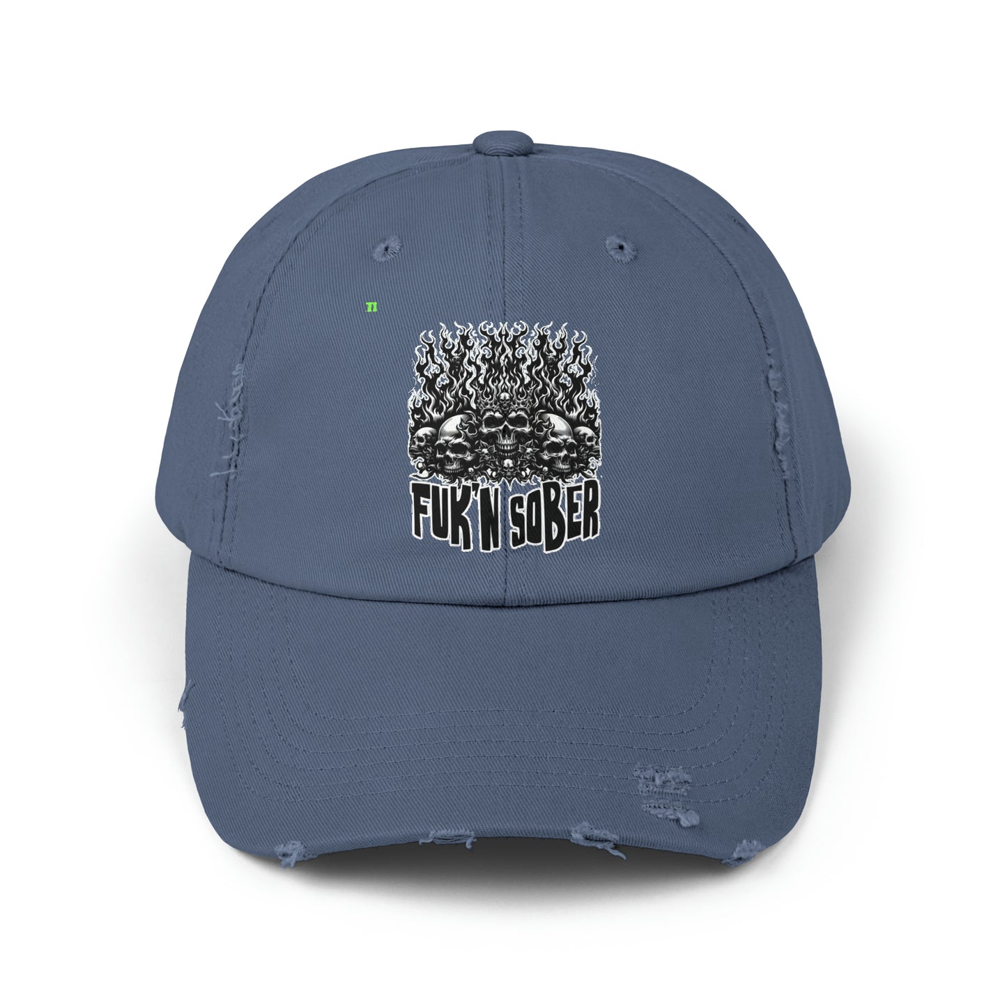Fuk'n Sober Unisex Distressed Cap