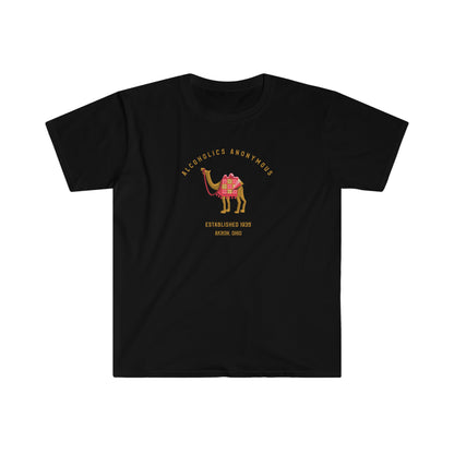 Sobriety Alcoholics Anonymous Camel Unisex Softstyle T-Shirt