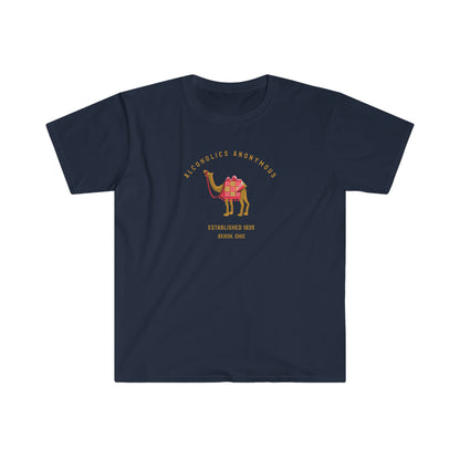 Sobriety Alcoholics Anonymous Camel Unisex Softstyle T-Shirt