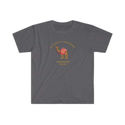 Sobriety Alcoholics Anonymous Camel Unisex Softstyle T-Shirt