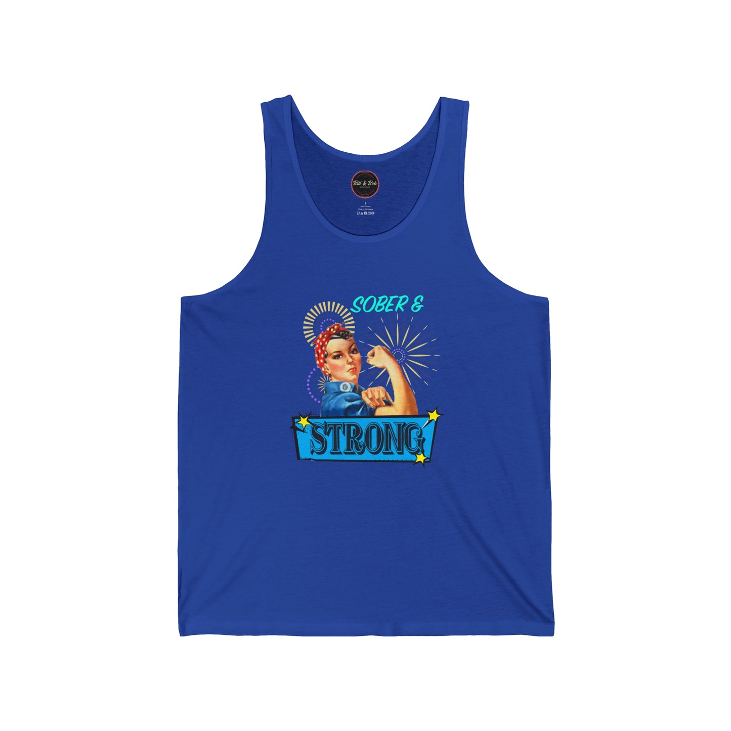 Sober & Strong Vintage Unisex Jersey Tank