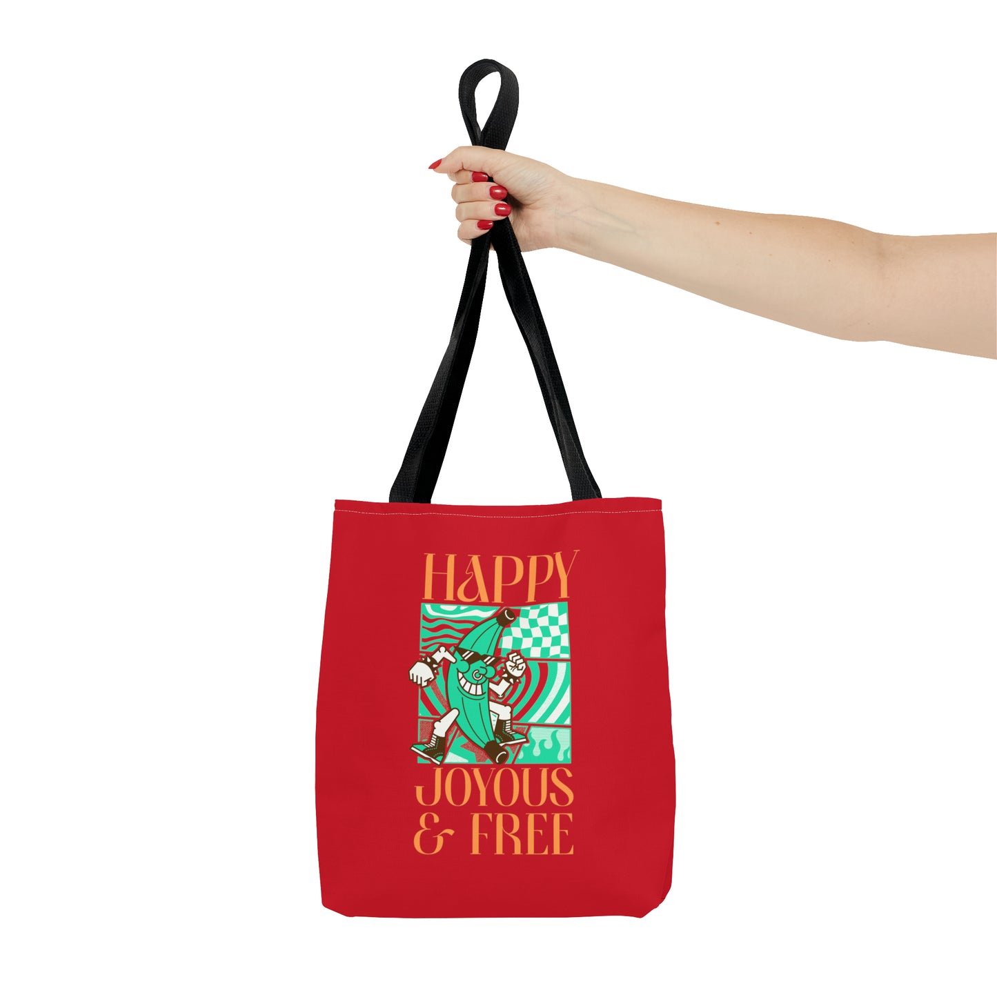 Happy Joyous and Free Tote Bag (AOP)