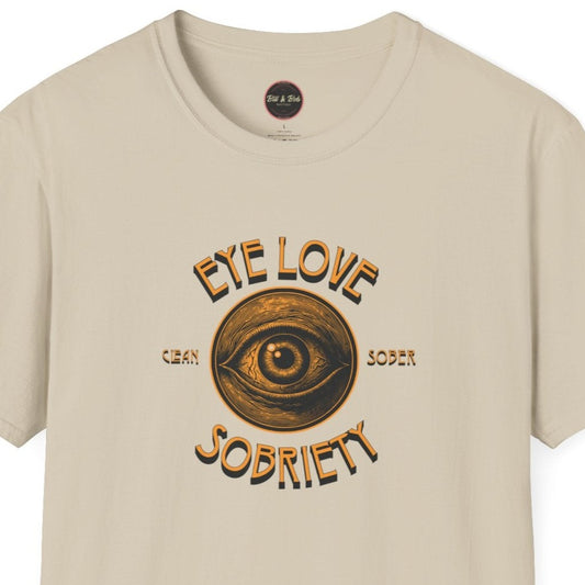 Eye Love Sobriety Unisex Softstyle T-Shirt