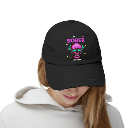 Still Sober Bitches Unisex Distressed Cap
