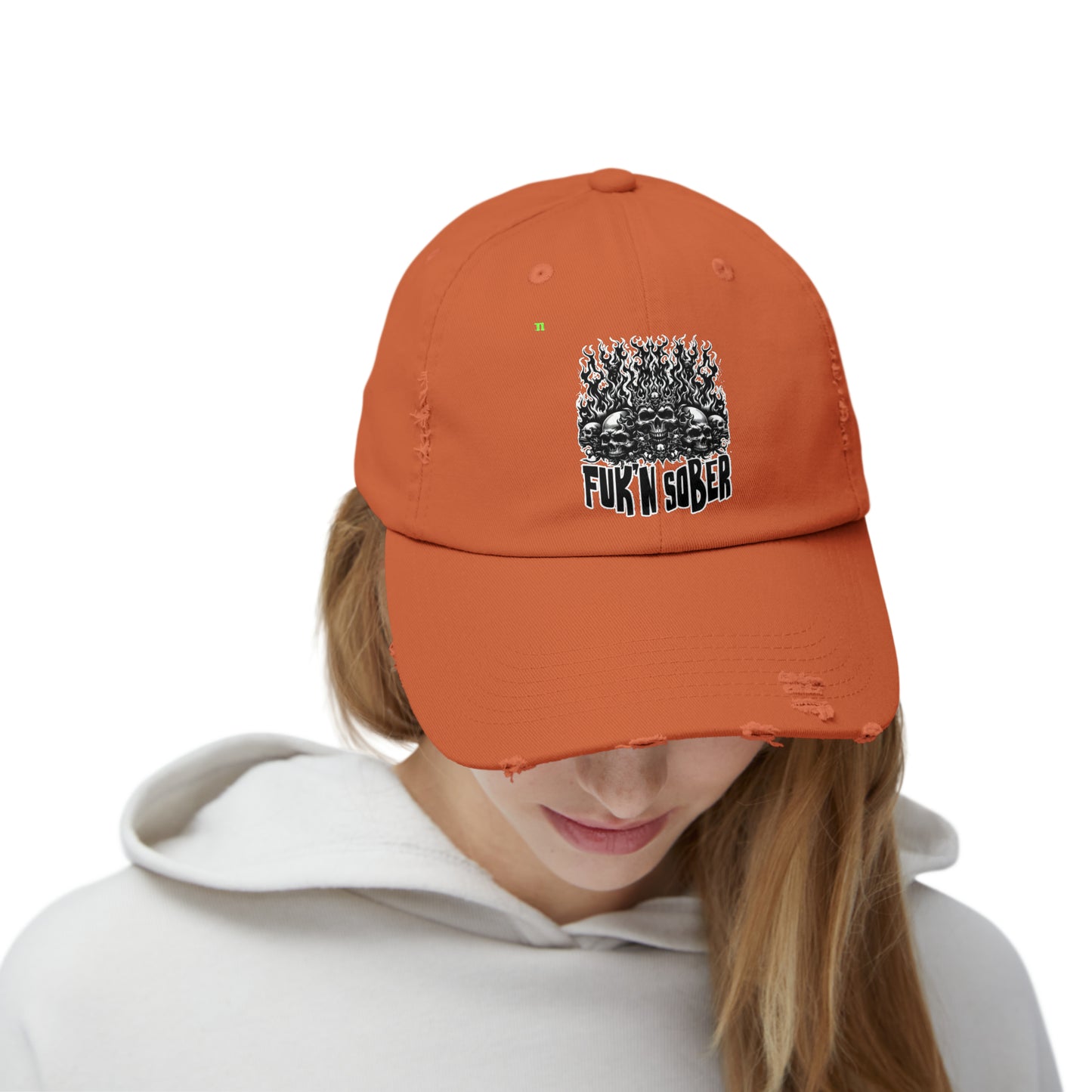 Fuk'n Sober Unisex Distressed Cap